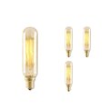 Bulbrite 25 Watt Dimmable Antique Nostalgic Thread Filament T6 CandelabraE12Incandescent Bulb, 4 PK 861372